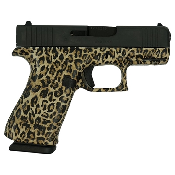 Picture of Glock 43X Leopard Print Frame Handgun 9mm Luger 10rd Magazines(2) 3.4" Barrel Accessory Rail USA Made UX4350201FR MODLP