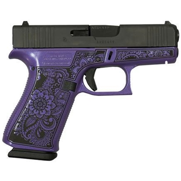 Picture of Glock 43X "Mandala" Purple Pearl Frame Handgun 9mm Luger 10rd Magazines(2) 3.4" Barrel Accessory Rail USA Made UX4350201FR MODMDLPP