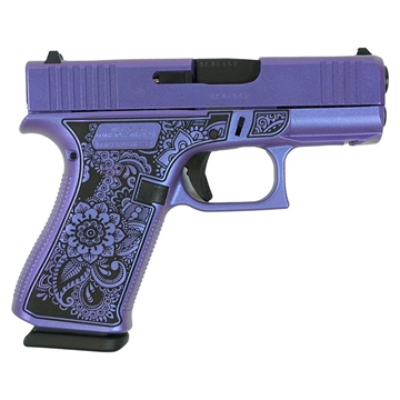 Picture of Glock 43X "Mandala" Purple Pearl Handgun 9mm Luger 10rd Magazines(2) 3.4" Barrel Accessory Rail USA Made UX4350201FR MODMDLFEPP