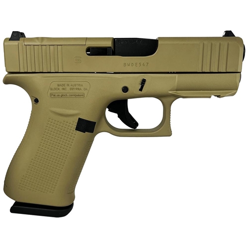 Picture of Glock 43x MOS Custom "FDE" Subcompact Handgun 9mm Luger 10/rd Magazines (2) 3.41" Barrel 5.5lb Trigger Front Rail USA UX4350201FRMOS MODFDE
