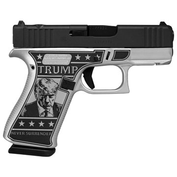 Picture of Glock 43x MOS Custom "Trump 2024 Mug Shot" Subcompact Handgun 9mm Luger 10rd Magazines (2) 3.41" Barrel Front Rail USA UX4350201FRMOS MODMS
