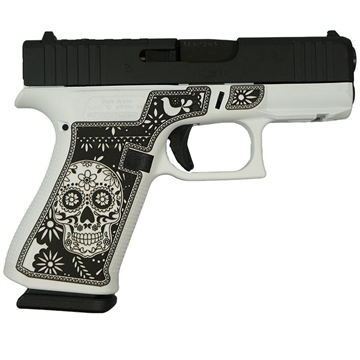 Picture of Glock 43X "Sugar Skull" Black & White Handgun 9mm Luger 10rd Magazines(2) 3.4" Barrel Front Grip Rail RMR/c Optic Cut USA Made UX4350201FR MODSSOC