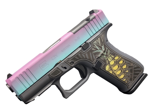 Picture of GLOCK 43X TACTICALOHA MOS FS 9MM PISTOL 3.39" FXD 5.5lb 2-10RD MAGS    PX43XMOS-ALOHA