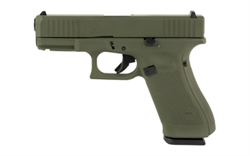 Picture of GLOCK 45, Striker Fired, Semi-automatic, Polymer Frame Pistol, Compact, 9MM, 4.02" Barrel, Cerakote Finish, Olive Drab Green, 17 Rounds, 3 Magazines PA455S204-OD