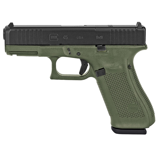 Picture of GLOCK 45 G45 GEN 5 BFG HGA 9MM 4.0 IN BBL FS BLACK 3 17RD MAGS 5LB TRIGGER FRONT SERRATIONS BFG FRAME UA455S203BFG