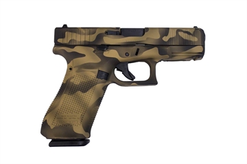 Picture of GLOCK 45 G45 GEN 5 HGA 9MM 4.0 IN BBL 5LB 3 17RD MAGS CERAKOTE SANDSTORM CAMO SLIDE AND FRAME PA455S203SSC