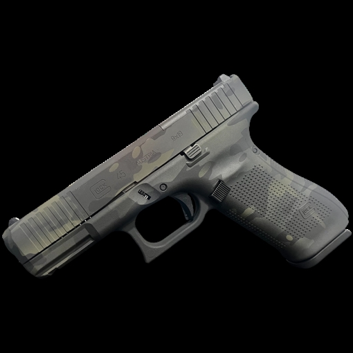 Picture of GLOCK 45 GEN 5 MOS BLACK MULTICAM FS 9MM PISTOL FXD 5.5lb 3-17RD MAGS    PA45MOS-BMC