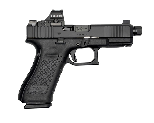 Picture of SHARK COAST CUSTOMS 45V SHARK PUPPY BLACK 9MM THREADED BARREL 17RD SAVIOR BAG HOLOSUN 407C OPTIC NO SUPPRESSOR PV4550203SPFDE-NS CAMFOUR EXCLUSIVE PV4550203SPBLK-NS