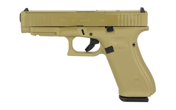 Picture of GLOCK 47 M.O.S. Gen 5, Striker Fired, Semi-automatic, Polymer Frame Pistol, Full Size, 9MM, 4.49" Barrel, Cerakote Finish, Coyote, 17 Rounds, 3 Magazines PA475S204MOS-CT