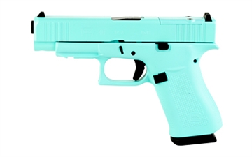 Picture of GLOCK 48, M.O.S, Striker Fired, Semi-automatic, Polymer Frame Pistol, Compact, 9MM, 4.17" Barrel, Cerakote Finish, Robins Egg Blue, 10 Rounds, 2 Magazines UA4850204FRMOS-REBCS