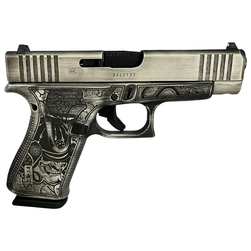 Picture of Glock 48 Custom "Battle Worn Slide/Bushido Frame" Handgun 9mm Luger 10/rd Magazines (2) 4.17" Barrel PA4850201 MODBSBWS