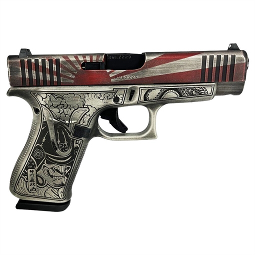 Picture of Glock 48 Custom "Rising Sun Bushido-Battle Worn" Handgun 9mm Luger 10/rd Magazines (2) 4.17" Barrel Austria BLEMISHED PA4850201 MODRSBSBWB