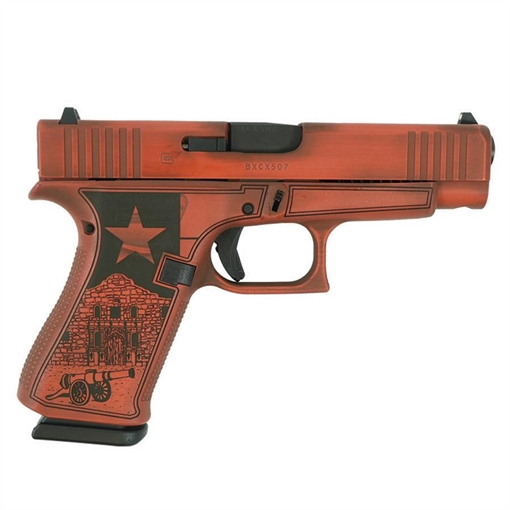 Picture of Glock 48 Custom "Texas Orange" Handgun 9mm Luger 10/rd Magazines (2) 4.17" Barrel Austria PA4850201 MODTXO
