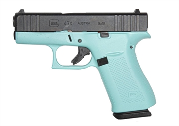 Picture of GLOCK 48 G48 HGA 9MM 3.6 IN BBL FS 5LB SILVER SLIDE 2 10RD MAGS CERAKOTE ROBIN EGG BLUE FRAME GLOGPA485SL201REB