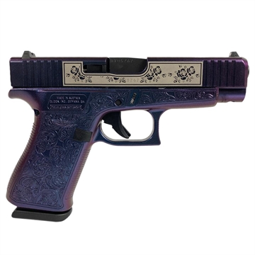 Picture of Glock 48 Gen 5 Custom "Glock & Roses" Mongoose Purple Handgun 9mm Luger 10rd Magazines (2) 4.17" Barrel Austria PA4850201 MODMGR