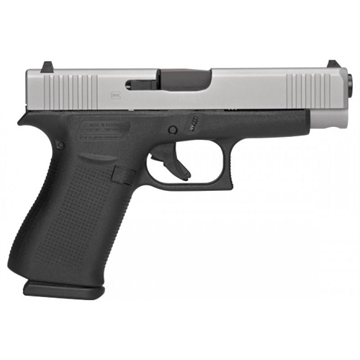 Picture of Glock 48 Handgun 9mm Luger 10/rd Magazines (2) 4.17" Barrel Black Frame Silver Slide USA G48SLUS