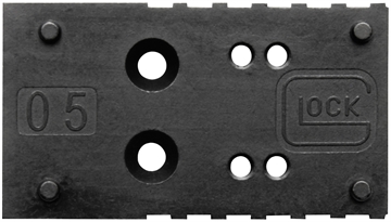 Picture of GLOCK MOS Plate, Size 05, Fits Docter/Meopta/Insight Footprint, For Glock MOS Gen 5 45ACP/10mm, Black 74012