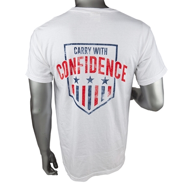 Picture of GLOCK CARRY WITH CONFIDENCE T SHIRT RED WHITE AND BLUE 3X LARGE AA75111