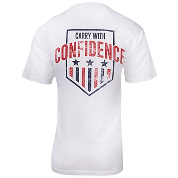 Picture of GLOCK CARRY WITH CONFIDENCE T SHIRT RED WHITE AND BLUE MEDIUM AA75107