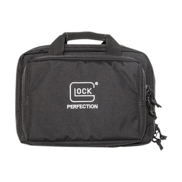 Picture of Glock Double Pistol Case Dual Padded Compartments, 5 Internal Mag Holders, 3 Zippered Compartments, Carry Handle, Black 12.5"x9.5"x4.5" AP60300