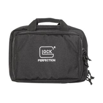 Picture of Glock Double Pistol Case Dual Padded Compartments, 5 Internal Mag Holders, 3 Zippered Compartments, Carry Handle, Gray, 12.5"x9.5"x4.5" AP60301