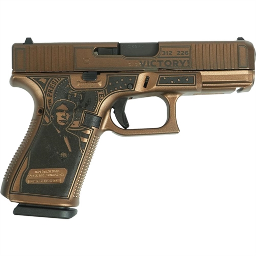 Picture of Glock G19 Gen 5 Custom "Trump 47th - Victory" Handgun 9mm Luger 15rd Magazines (3) 4.02" Barrel Austria PA195S203 MODTV