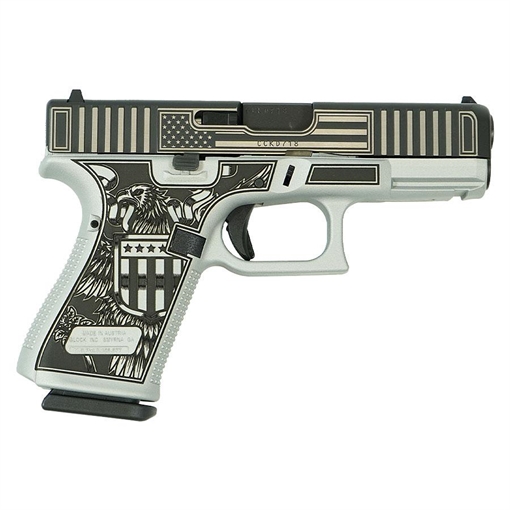 Picture of Glock G19 Gen 5 Custom Trump "Take America Back" Handgun 9mm Luger 15rd Magazines (3) 4.02" Barrel Austria PA195S203 MODGLTTAB