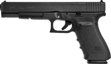 Picture of Glock G40 Gen4 Competition MOS 10mm Auto 15+1 6.02" Steel Barrel, Matte Black MOS Cut/Serrated Steel Slide, Black Polymer Frame w/Picatinny Rail, Black Interchangeable Backstrap Grip PG4030103MOS