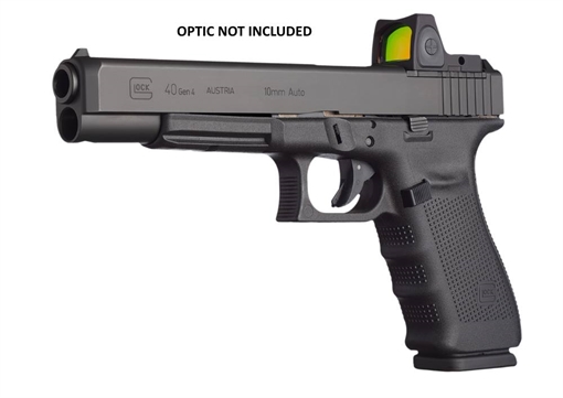 Picture of Glock G40 Gen4 Competition MOS 10mm Auto 15+1 6.02" Steel Barrel, Matte Black MOS Cut/Serrated Steel Slide, Black Polymer Frame w/Picatinny Rail, Black Interchangeable Backstrap Grip UG4030103MOS