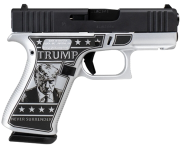 Picture of GLOCK G43X 9MM PISTOL 3.41" TRUMP MUGSHOT NIGHT SIGHTS 2-10RD MAGS    UX4350701FR-MUG