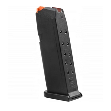 Picture of GLOCK OEM Magazine, 40 S&W, 10 Rounds, For GLOCK 23, Cardboard Style Packaging, Polymer, Black, Orange Follower, Gen5 65282