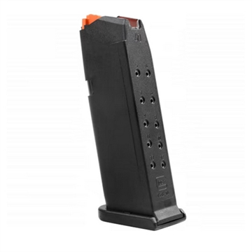 Picture of GLOCK OEM Magazine, 40 S&W, 13 Rounds, For GLOCK 23, Cardboard Style Packaging, Black, Orange Follower, Gen5 65281