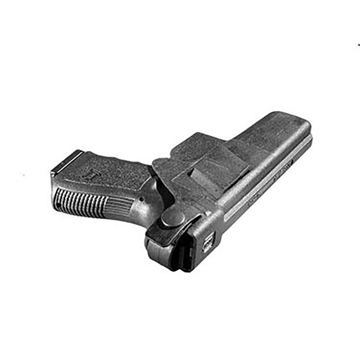 Picture of Glock Duty Holster OWB Black Polymer w/Thumb Break Retention Strap, For Use w/Glock 17 Gen3,4&5/22 Gen 3&4 Only/31 Gen3&4, Fits 1.77" (45mm) Belt, Right Hand HO17045