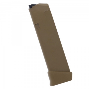 Picture of GLOCK OEM Magazine, 9MM, 19 Rounds, For All Generations of G17/19X/34, Cardboard Style Packaging, Coyote Brown 47488