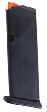 Picture of GLOCK OEM Magazine, 10MM, 15 Rounds, For GLOCK 20, Orange Follower, Polymer, Black 74197