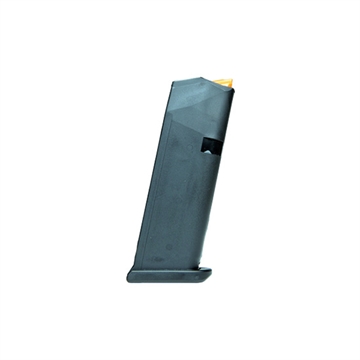 Picture of GLOCK OEM Magazine, 9MM, 10 Rounds, For GLOCK 17 & 34, Cardboard Style Packaging, Polymer, Black, Orange Follower, Gen5 47290