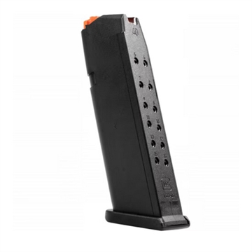 Picture of GLOCK OEM Magazine, 40 S&W, 15 Rounds, For GLOCK 22/35, Cardboard Style Packaging, Black, Orange Follower, Gen5 65279