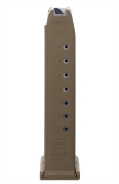 Picture of GLOCK MAGAZINE 9MM 10RD G19X G17 COYOTE BULK 47489