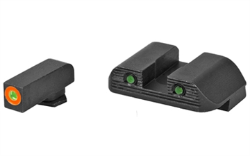 Picture of GLOCK Glock Bold Sights By Ameriglo, Night Sight, .165" Front For Glock Gen3 and Gen4 G20, G21, G29, G30, G31, G32, G36, G40, G41, Green Tritium with Orange Outline 47283