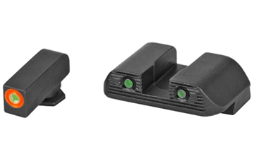 Picture of GLOCK Glock Bold Sights By Ameriglo, Night Sight Set, .180" Front, For Glock Gen3 and Gen4 G17, G19, G22, G23, G24, G26, G27, G33, G34, G35, G37, G38, G39, Green Tritium with Orange Outline 47284