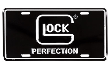 Picture of GLOCK OEM Perfection License Plate, Black & White AS00042