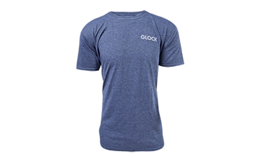 Picture of Glock Pistol Flag Heather Navy Cotton/Polyester Short Sleeve Large Semi-Fitted AA75157
