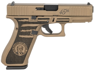 Picture of Glock G45 Gen5 Compact Frame 9mm Luger 17+1 4.02" Black GMB Barrel Serrated Steel Slide Polymer Frame w/Picatinny Rail, Ambidextrous PA455S204PRESBB