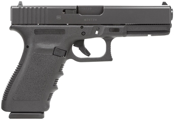 Picture of Glock G20 Gen3 Short Frame 10mm Auto 10+1 4.61" Black Steel Barrel, Matte Black Serrated Steel Slide, Black Polymer Frame w/Picatinny Rail, Black Texture Finger Groove Grip PF2050201