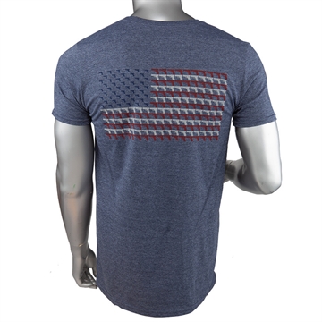 Picture of GLOCK PISTOL FLAG SHIRT HEATHERED NAVY 2X LARGE GLOAA75159