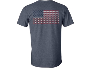 Picture of GLOCK PISTOL FLAG SHIRT HEATHERED NAVY SMALL AA75155