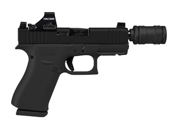 Picture of GLOCK SCT SHARK PUPPY 43X 9MM 3.4IN THREADED BARREL 10RD BLACK HOLOSUN 407K JK CCX9 INCLUDED UX4350204SPBLK 810188105318