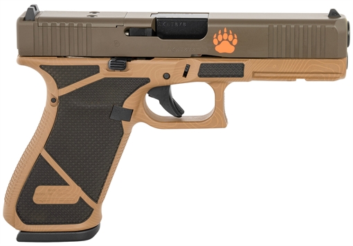Picture of Glock G20 Gen5 Full Size Frame 10mm Auto 15+1 4.61" Black Steel Barrel Grizzly Glock Serrated Steel Slide Grizzly Glock Polymer Frame w/Picatinny Rail Ambidextrous GRZ UA205S204MOSN