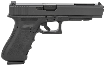 Show details for GLOCK 34 Gen 3, Prac/Tac, Striker Fired, Semi-automatic, Polymer Frame Pistol, Full Size, 9MM, 5.31" Barrel, Matte Finish, Black, Adjustable Sights, 17 Rounds, Long Slide, 2 Magazines, Glock OEM Rail, Right Hand UI3430103 Picture of GLOCK 34 Gen 3, Prac/Tac, Striker Fired, Semi-automatic, Polymer Frame Pistol, Full Size, 9MM, 5.31" Barrel, Matte Finish, Black, Adjustable Sights, 17 Rounds, Long Slide, 2 Magazines, Glock OEM Rail, Right Hand UI3430103