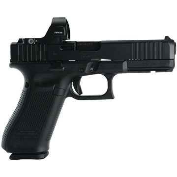 Picture of Glock V-Series Model 17 Handgun 9mm Luger 17rd Magazines (3) 4.5" Barrel Viridian RFX35 Black Cerakote Austria PV1750203 MODVIRI